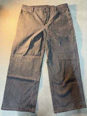 American Eagle Stretch Snake Print High-Waisted Stovepipe Jeans